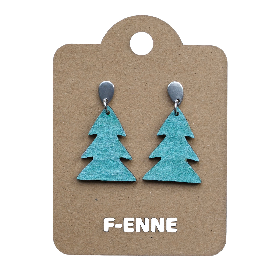 Kerstoorbellen – metallic groene kerstboom