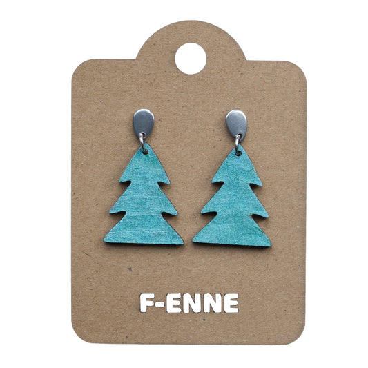 Kerstoorbellen – metallic groene kerstboom