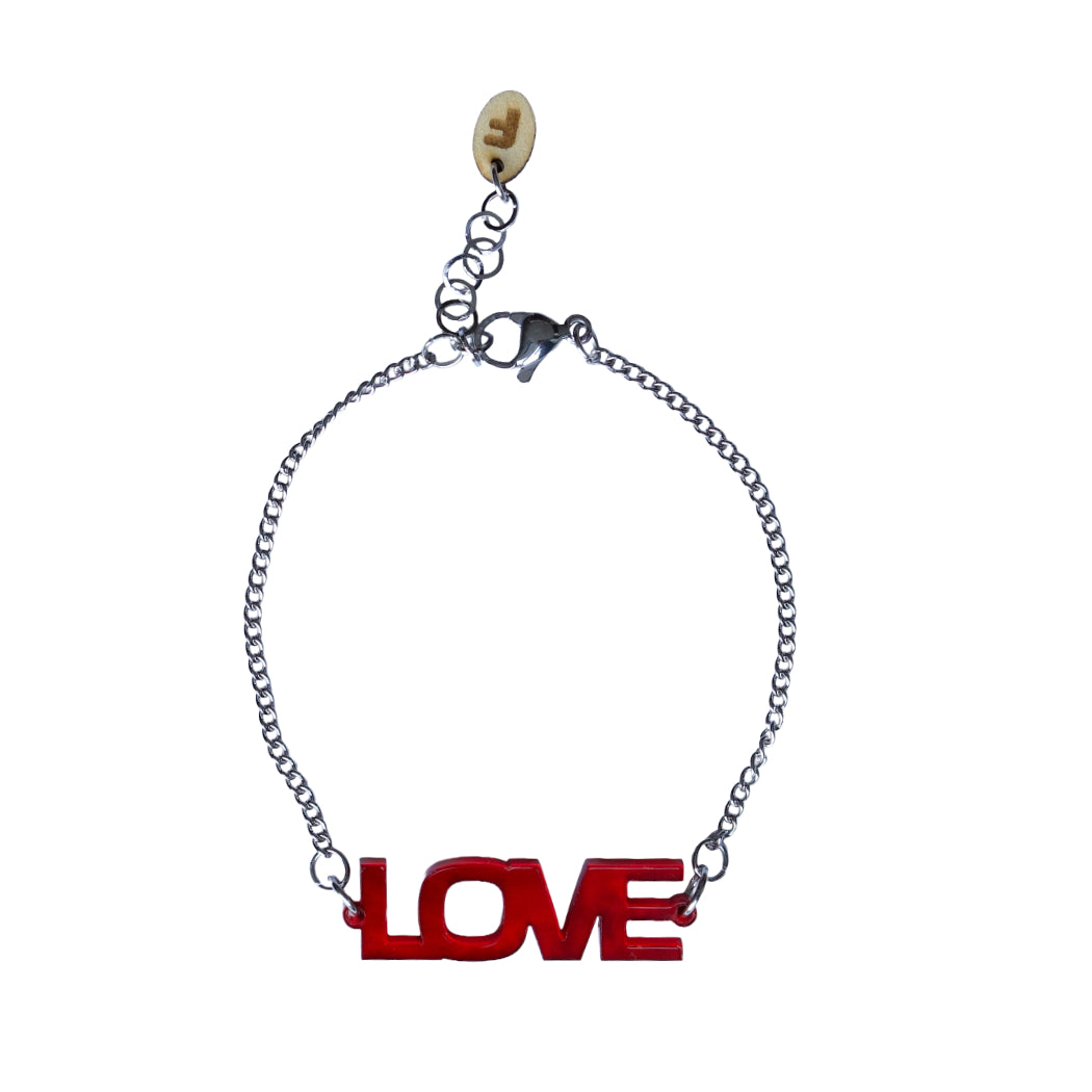 Rode LOVE armband
