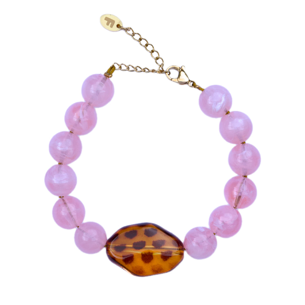 Chunky Panter kralenarmband