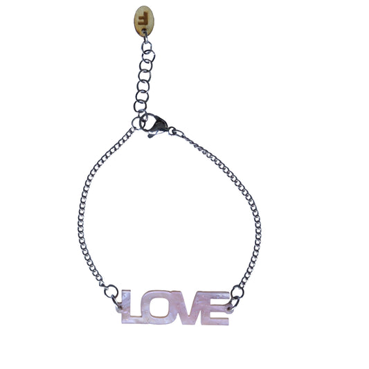Roze LOVE armband