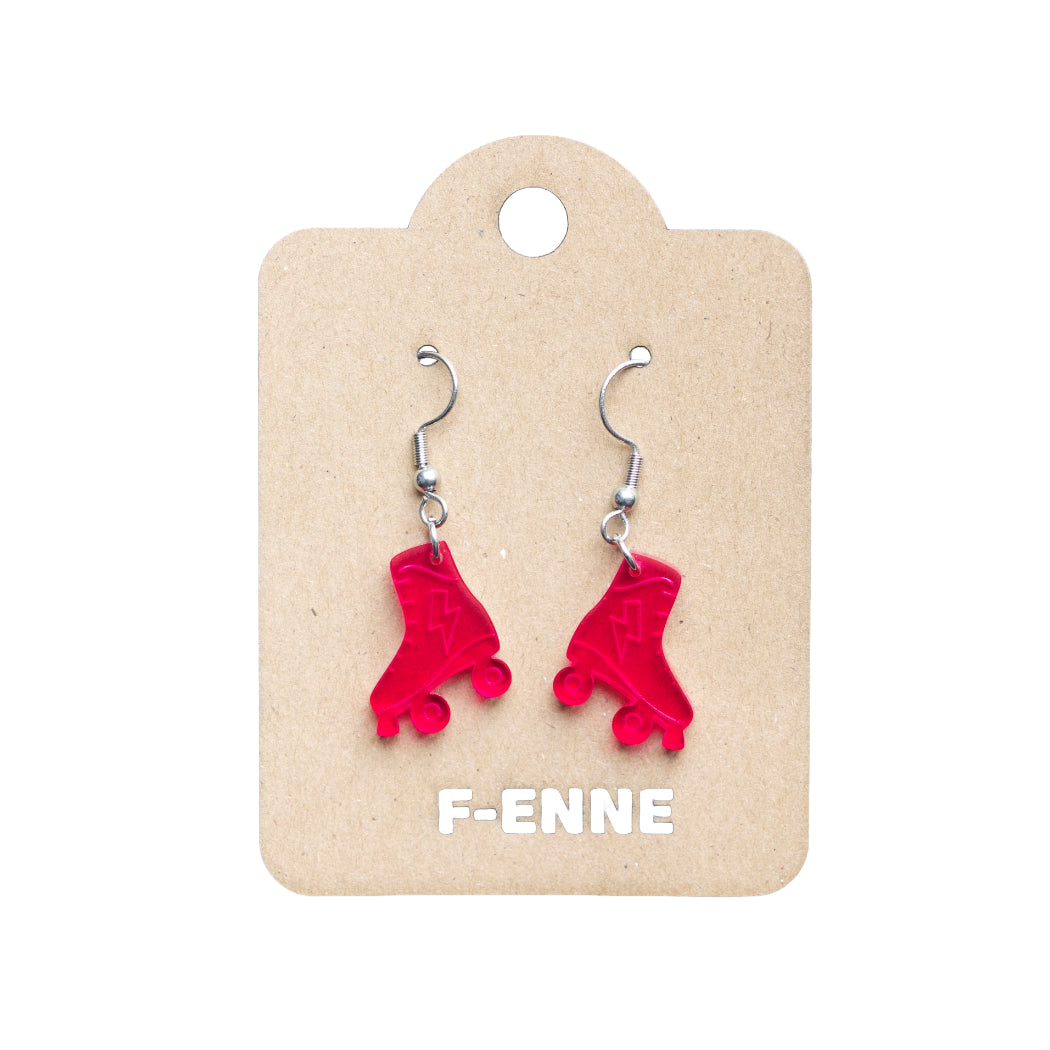 Oorbellen - Rolschaatsen acryl hanger