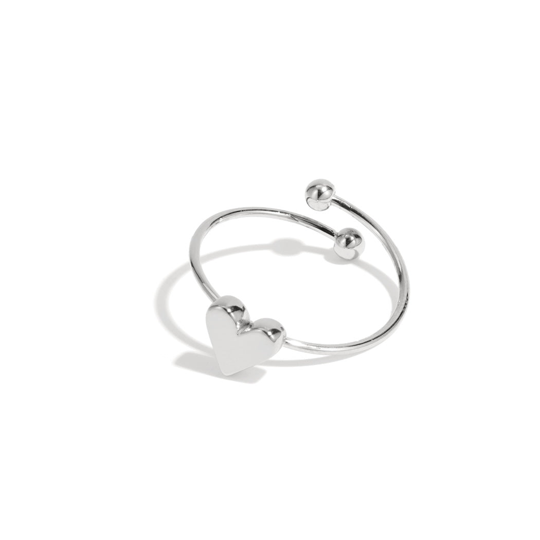 Stainless steel ring - klein hartje