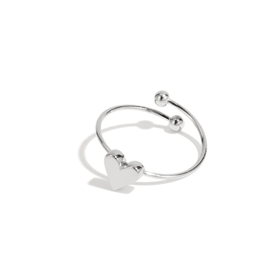 Stainless steel ring - klein hartje