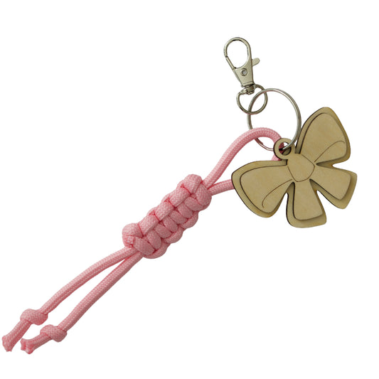 Sleutelhanger met houten strikje