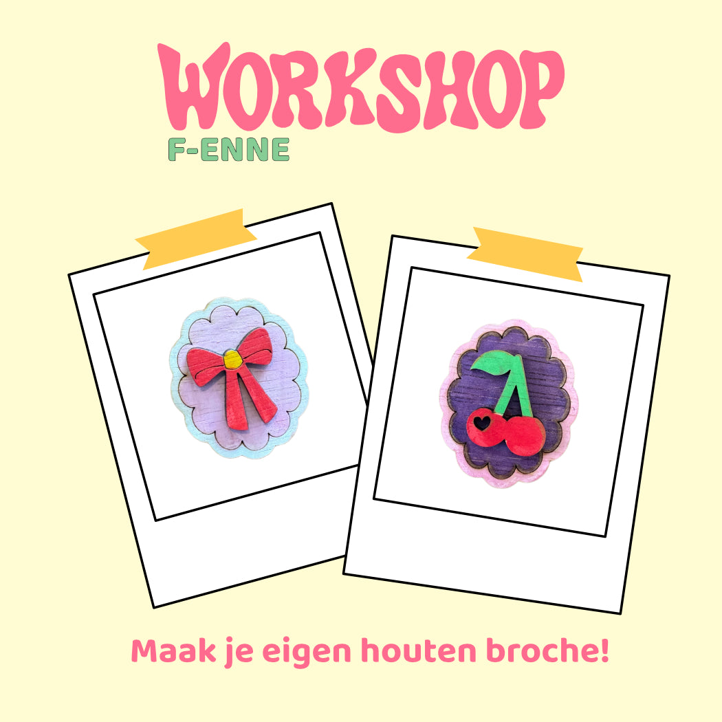 Workshop houten broche maken