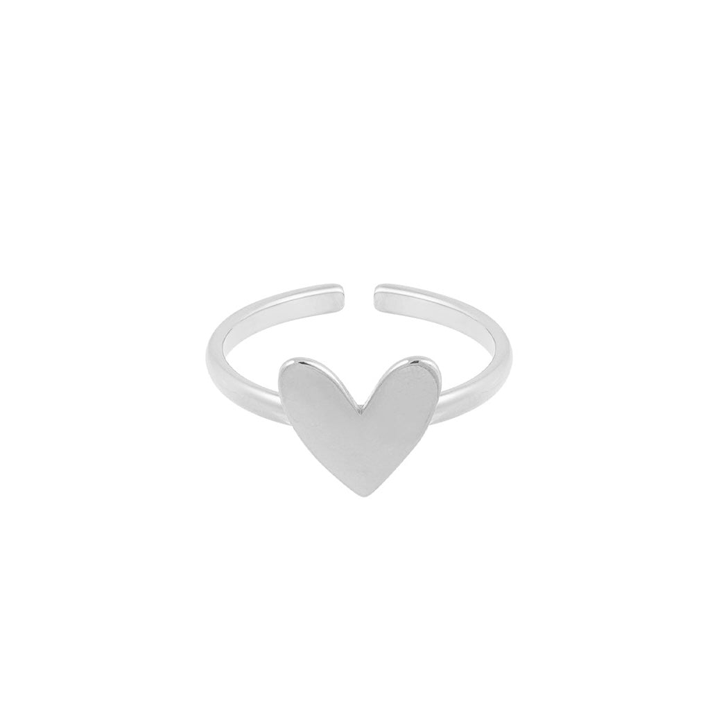 Stainless steel ring - klassiek hart