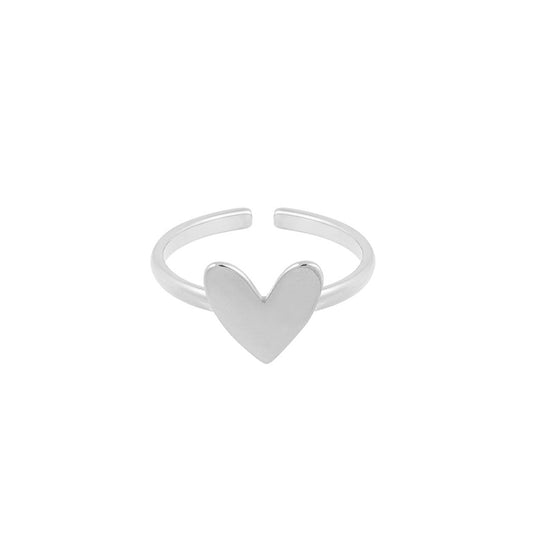 Stainless steel ring - klassiek hart